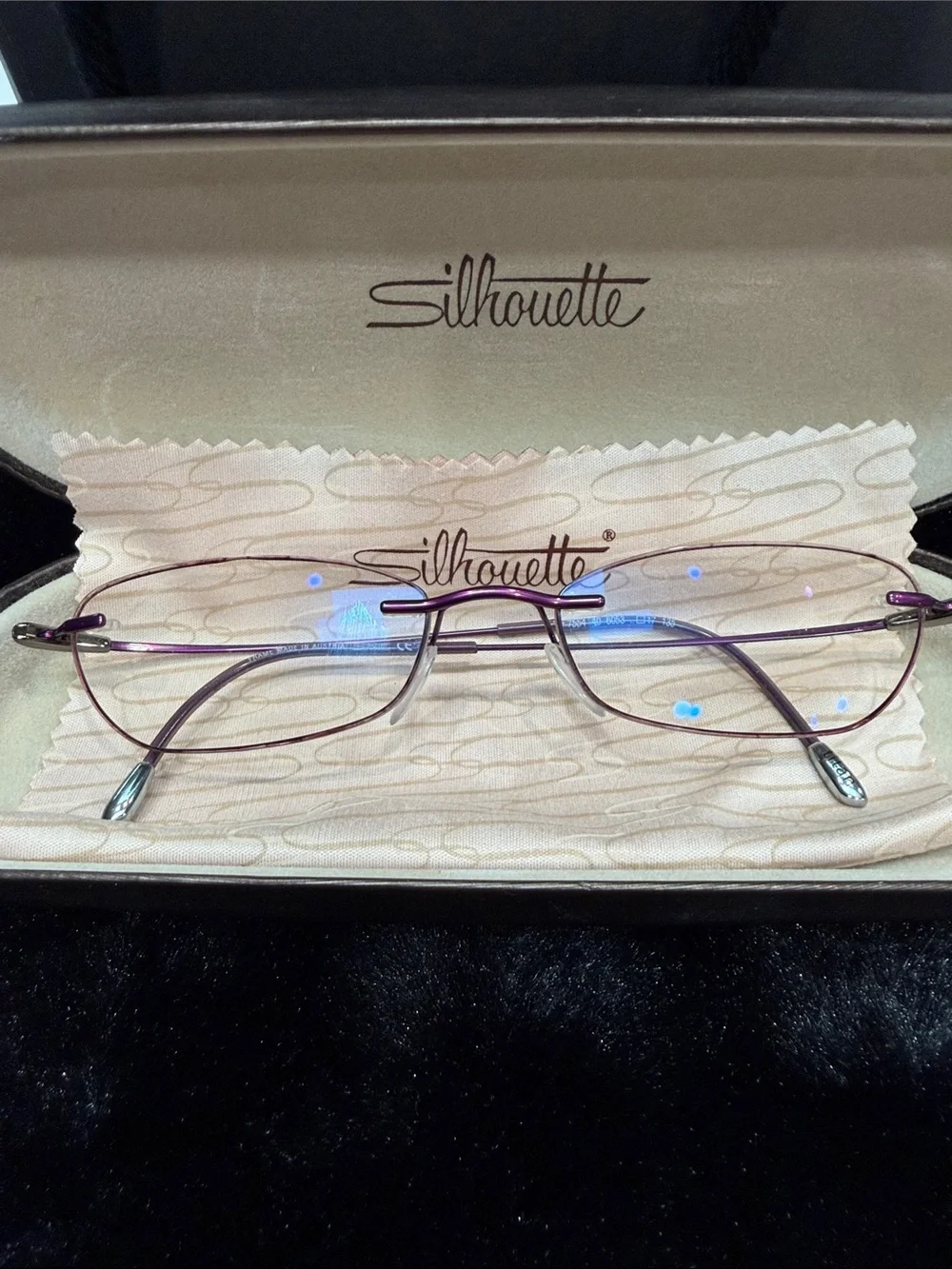 Silhouette Women's Plum Rimless Eyeglasses
